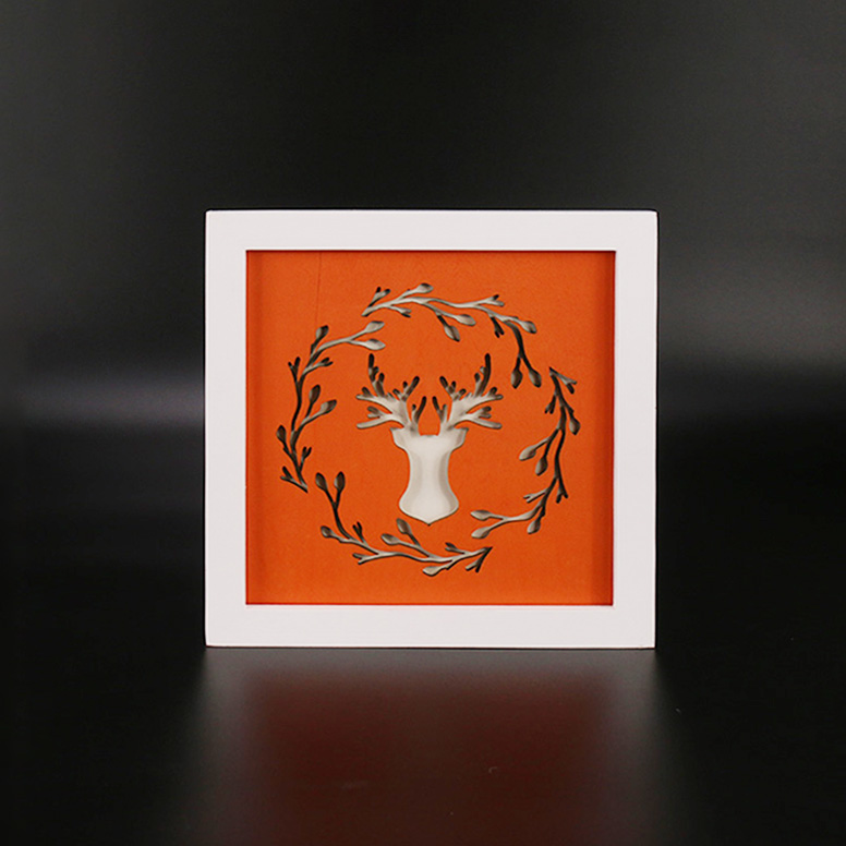 麋鹿镂空动物相框