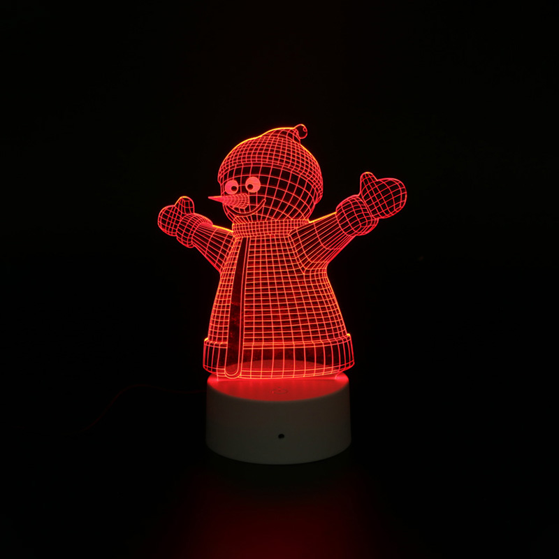 雪人亚克力3D灯