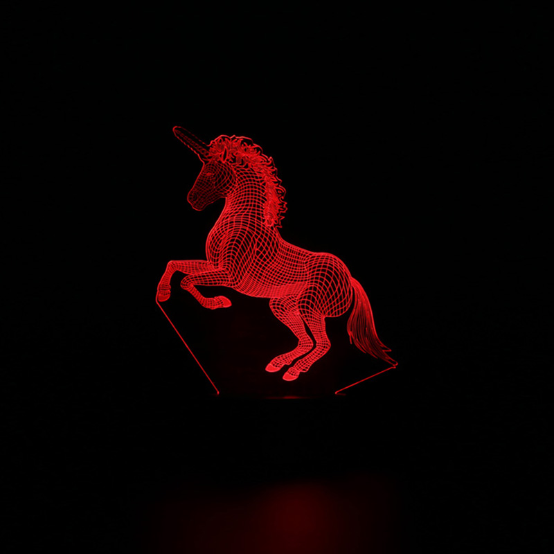 独角兽亚克力3D灯