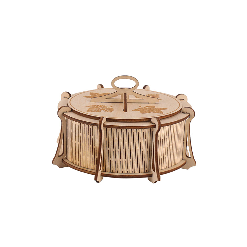 镂空圆形树叶收纳盒