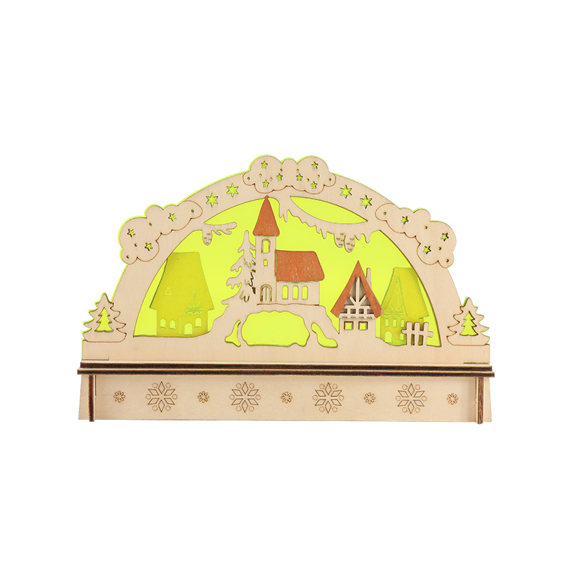 雪花房子拱形灯桥灯