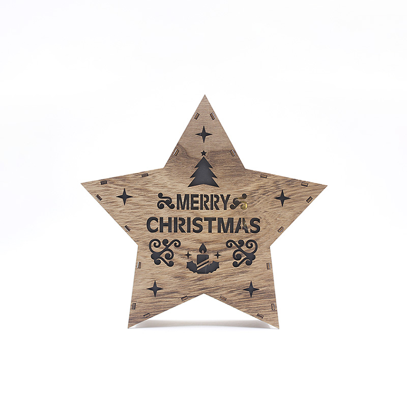 创意圣诞节镂空五角星...