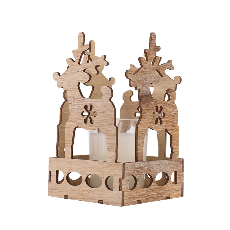 创意拼接圣诞烛台摆件