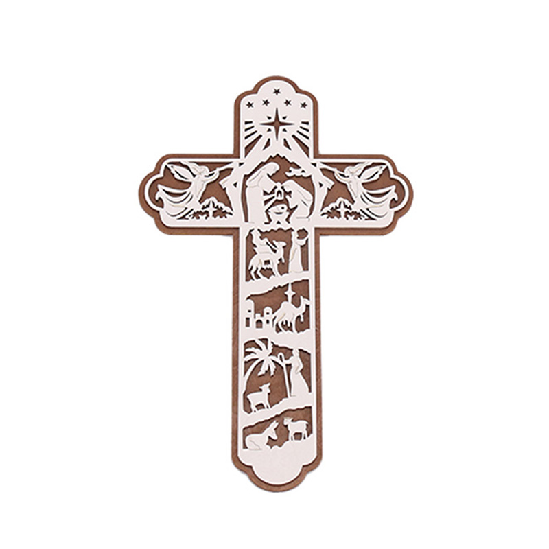 木质双层十字架