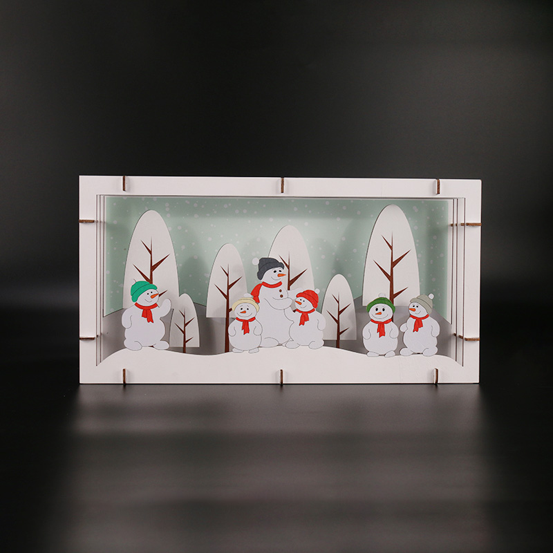 雪人相框摆件