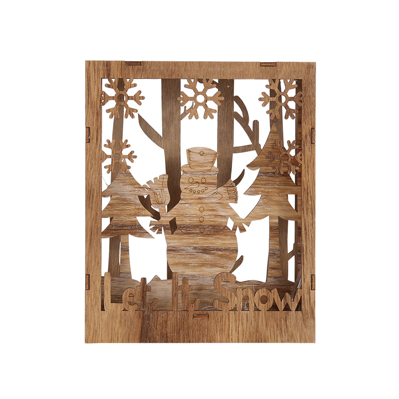 圣诞雪人装饰灯摆件