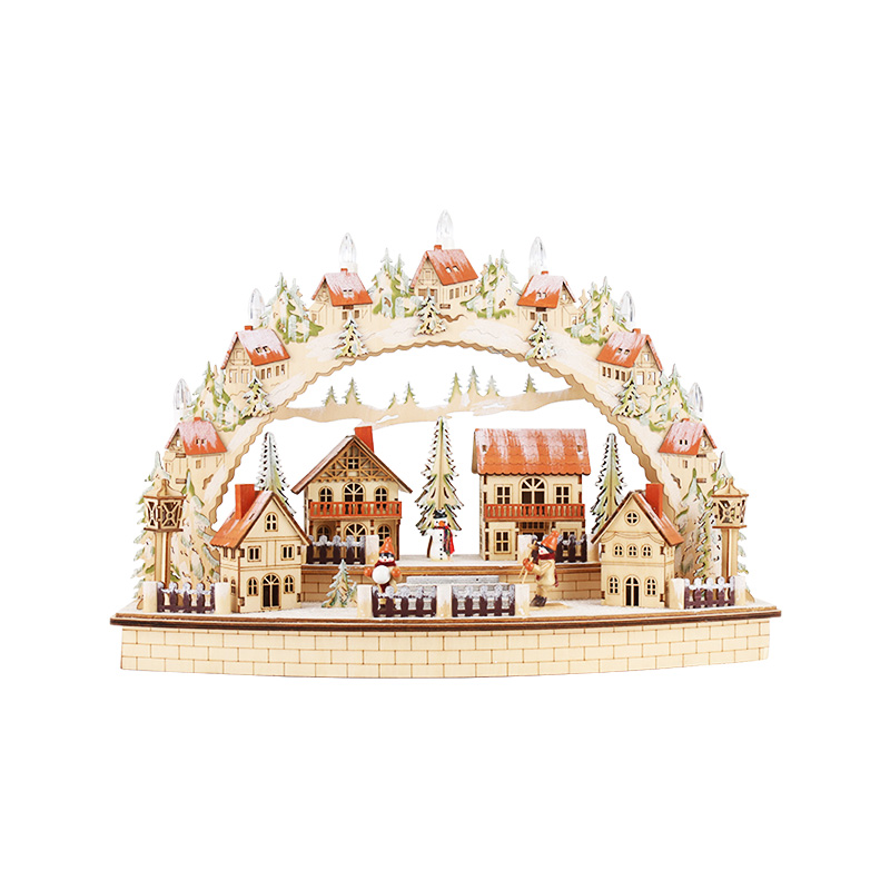 圣诞节场景拱形灯桥灯