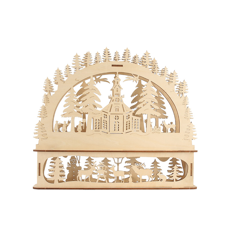 圣诞树拱形灯桥灯