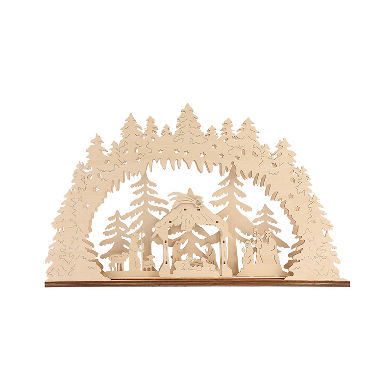 圣诞树拱形灯桥灯