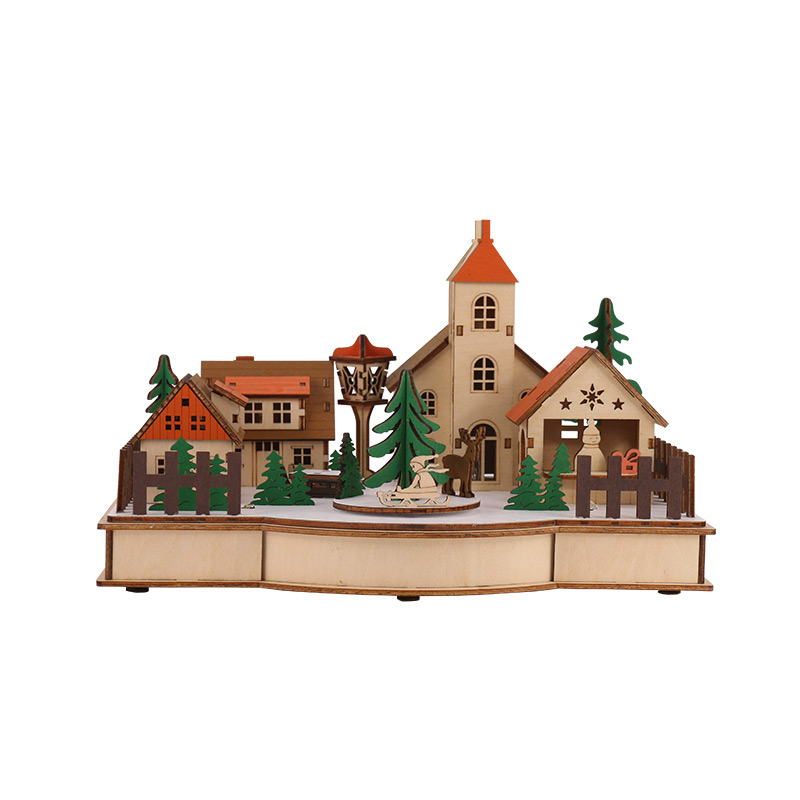 创意木质场景音乐盒