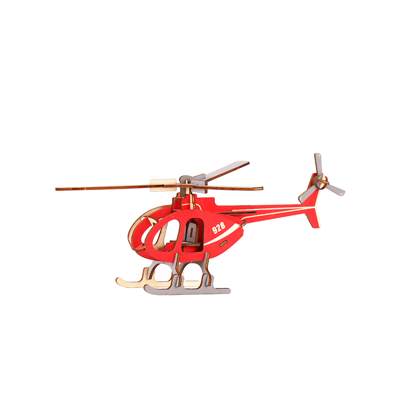 直升机-飞机木质拼图