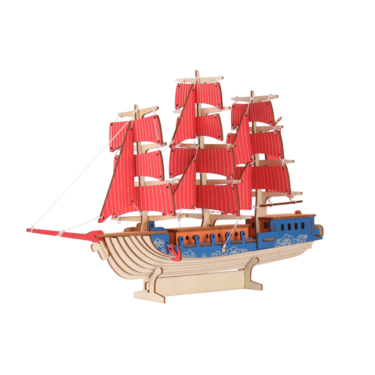 西洋帆船木制拼图