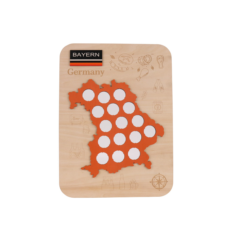 啤酒盖地图装饰品